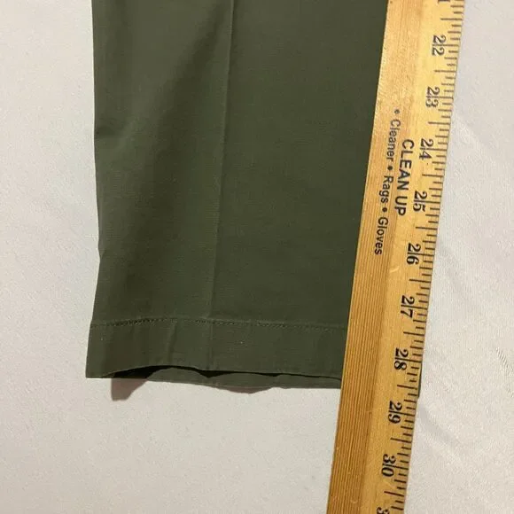 Uniqlo Smart Ankle Pants M (32x28) Green 2-Way Stretch Elastic Waist Drawstring - Picture 9 of 12